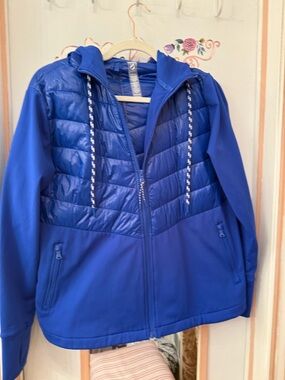 Lou & Grey Royal Blue Quilted Jacket with Hood